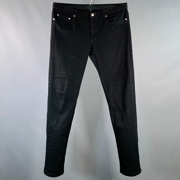 A.P.C. Size 36 Black Twill Cotton Blend Tapered Five Pockets Jeans - Picture 1 of 7